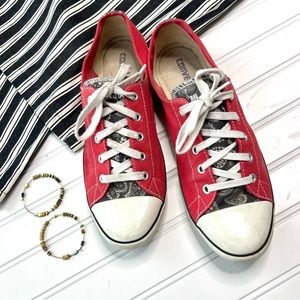 Red Paisley Converse All-Stars 10.5